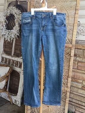 Cowgirl Tuff Women's Blue Denim Jeans_34x31